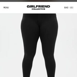 Girlfriend Collective Black Compressive Pocket Legging Large 23 3/4 inseam